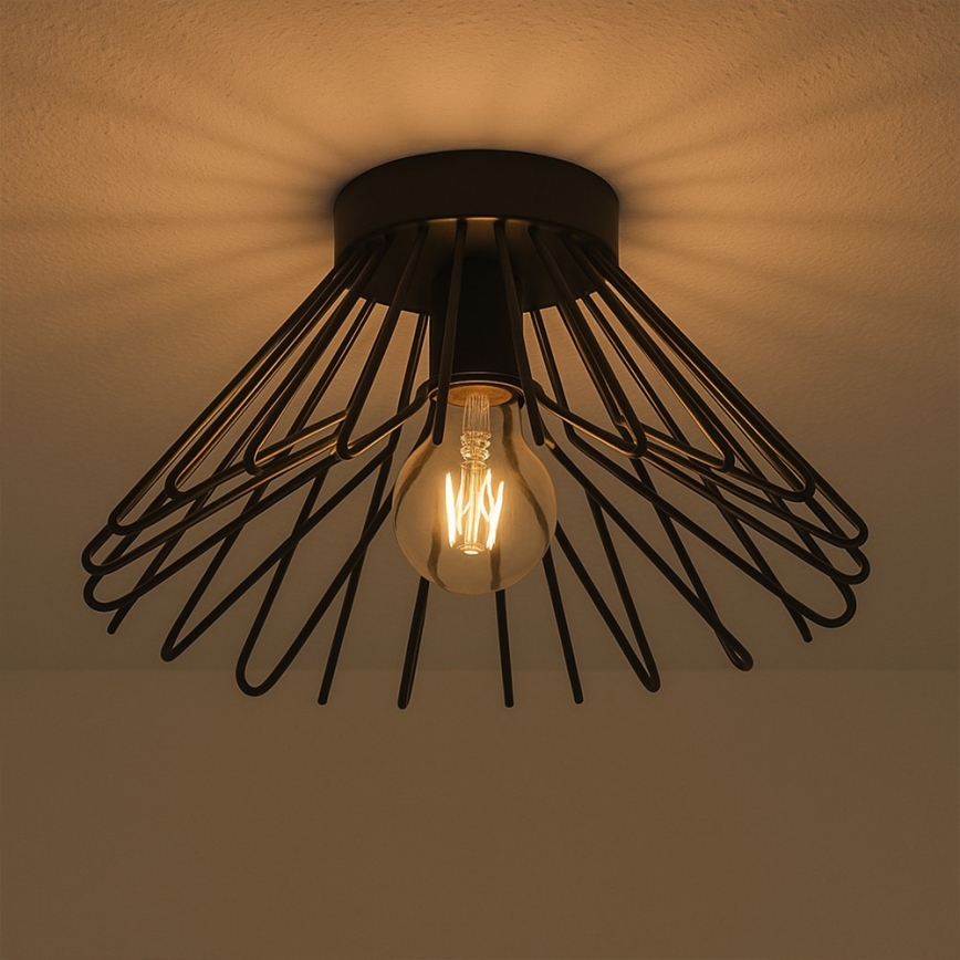 ONLI - Plafón DUCCIO 1xE27/22W/230V diá. 30 cm negro