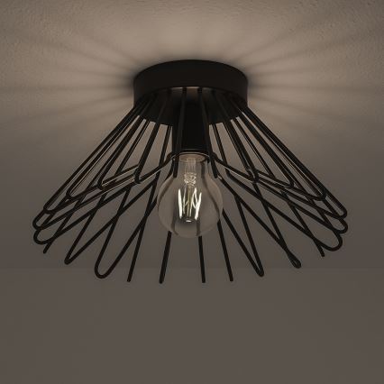 ONLI - Plafón DUCCIO 1xE27/22W/230V diá. 30 cm negro