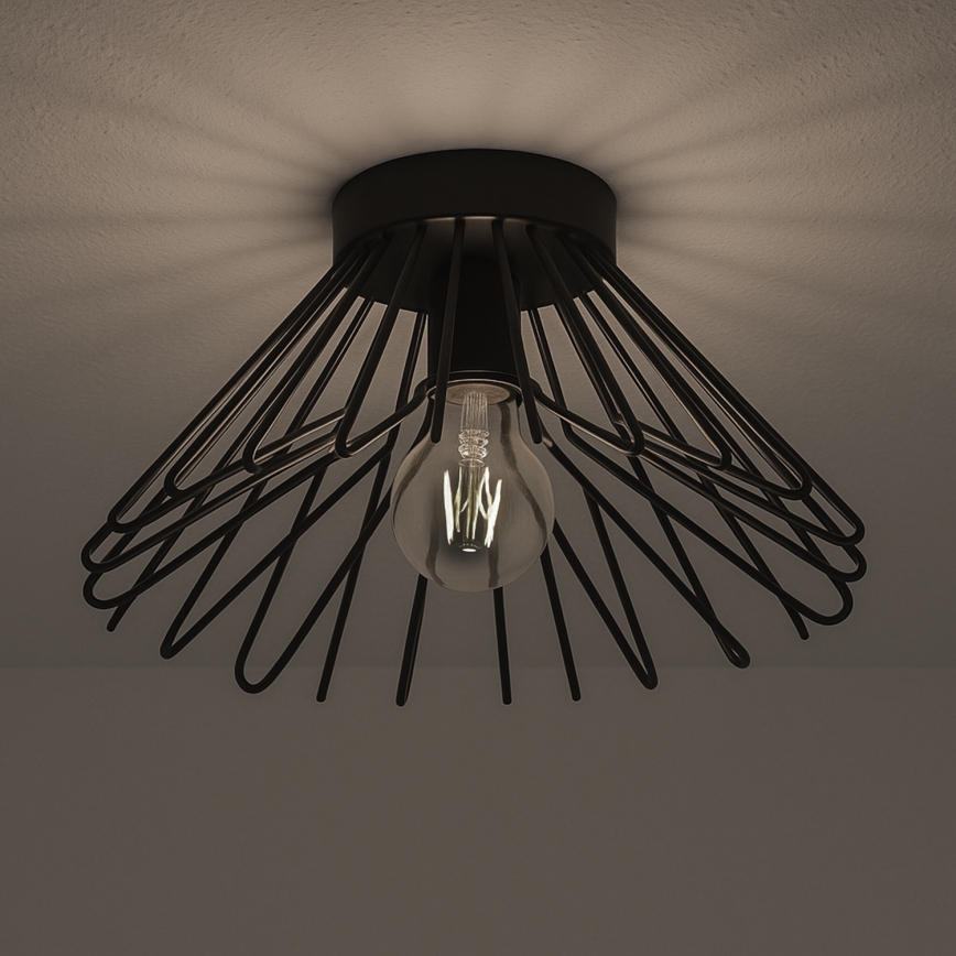 ONLI - Plafón DUCCIO 1xE27/22W/230V diá. 30 cm negro