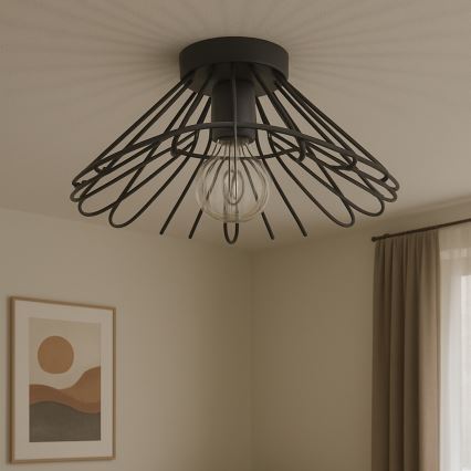 ONLI - Plafón DUCCIO 1xE27/22W/230V diá. 60 cm negro