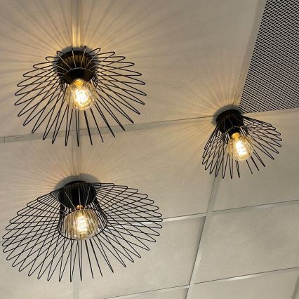 ONLI - Plafón DUCCIO 1xE27/22W/230V diá. 60 cm negro