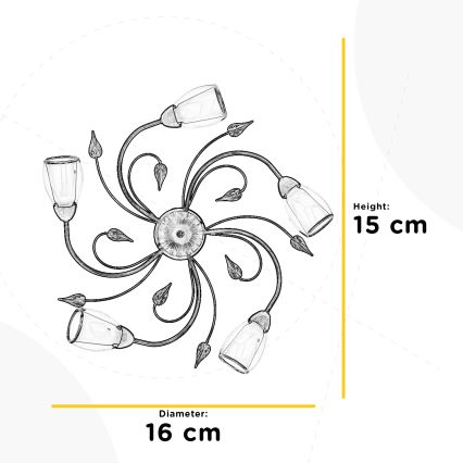 ONLI - Plafón LILIANA 5xE14/6W/230V