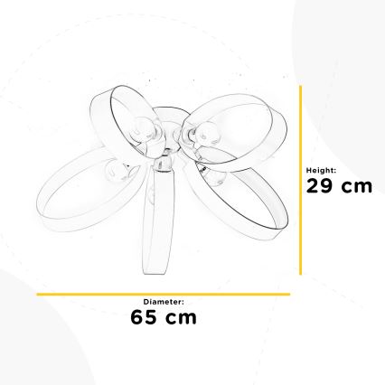 ONLI - Plafón SERENA 5xE14/6W/230V blanco