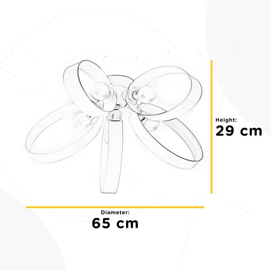 ONLI - Plafón SERENA 5xE14/6W/230V blanco