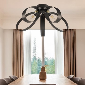 ONLI - Plafón SERENA 5xE14/6W/230V negro