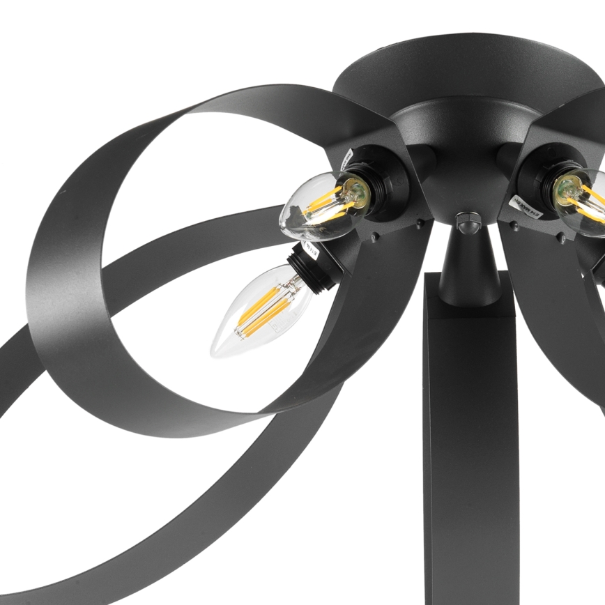 ONLI - Plafón SERENA 5xE14/6W/230V negro