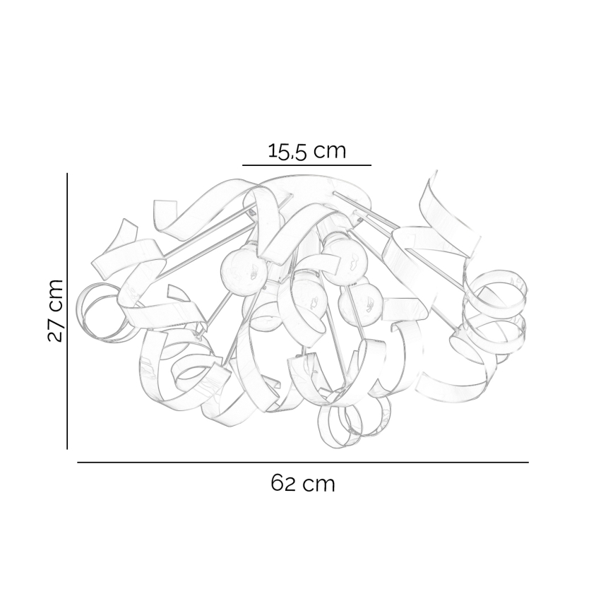 ONLI - Plafón ZOE 5xE14/6W/230V blanco