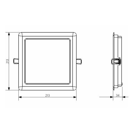 Opple 26666 - Lámpara empotrada LED para baños LED/24W/230V 3000K IP44