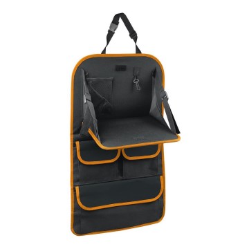 Organizador para coche con mesa 69,5x40,5 cm negro/naranja