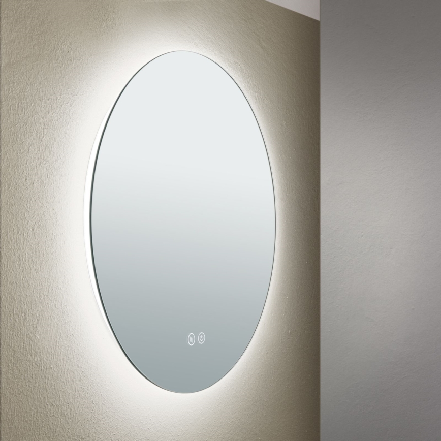 Espejo de pared LED calefactado para baño con retroiluminación FOCUS LED/18W/230V 3000/4200/6000K d. 45 cm IP44
