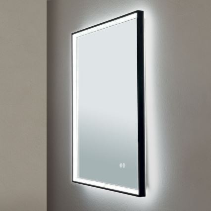 Espejo de pared LED calefactado para baño con retroiluminación FRAME LED/48W/230V 3000/4000/6000K 60x45 cm IP44