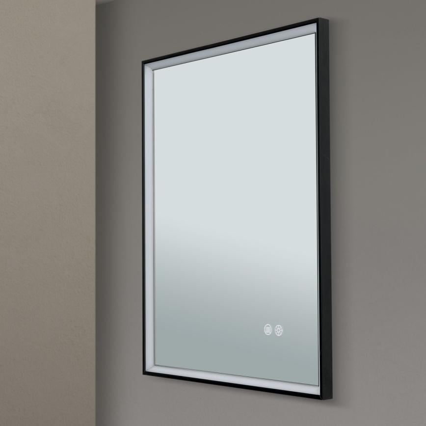 Espejo de pared LED calefactado para baño con retroiluminación FRAME LED/48W/230V 3000/4000/6000K 60x45 cm IP44