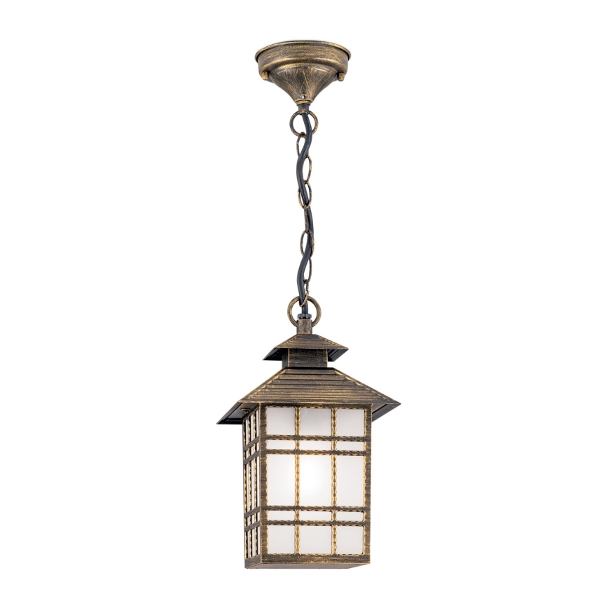 Lámpara colgante de exterior KIKO 1xE27/11W/230V IP44 bronce/pátina