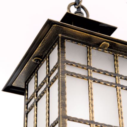 Lámpara colgante de exterior KIKO 1xE27/11W/230V IP44 bronce/pátina