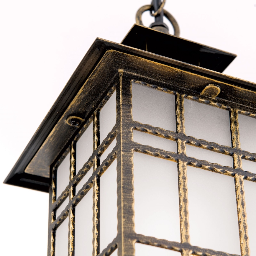 Lámpara colgante de exterior KIKO 1xE27/11W/230V IP44 bronce/pátina