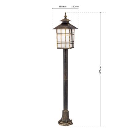 Lámpara de exterior KIKO 1xE27/11W/230V IP44 bronce/pátina