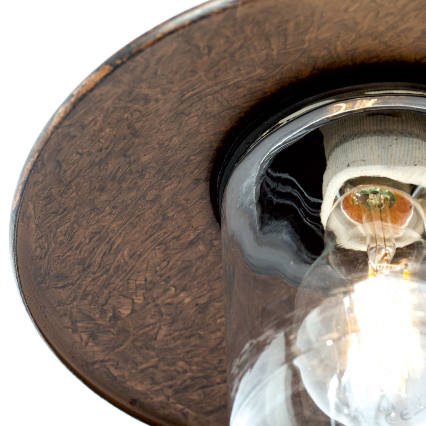 Aplique de exterior LEONIE 1xE27/60W/230V IP44 bronce