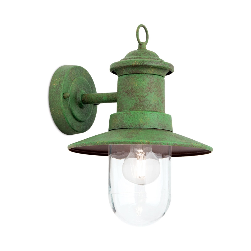 Aplique de exterior LEONIE 1xE27/60W/230V IP44 verde