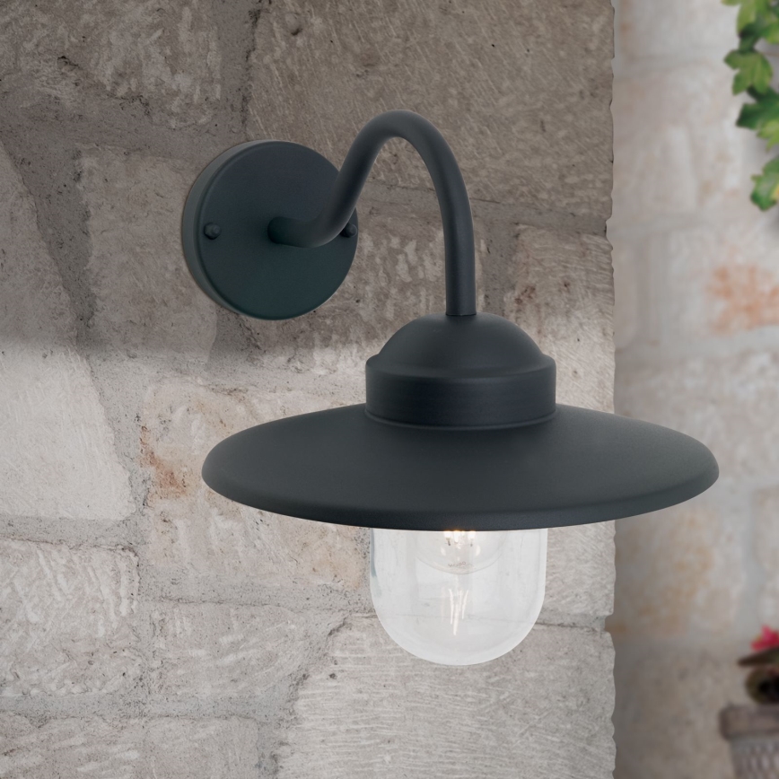 Aplique de exterior EDWARD 1xE27/60W/230V IP44 negro