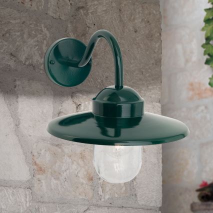 Aplique de exterior EDWARD 1xE27/60W/230V IP44 verde