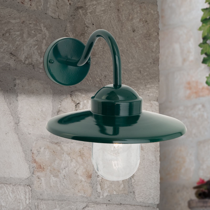 Aplique de exterior EDWARD 1xE27/60W/230V IP44 verde