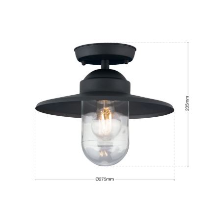 Lámpara de araña para exteriores EDWARD 1xE27/60W/230V IP44 negro