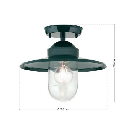 Lámpara de araña para exteriores EDWARD 1xE27/60W/230V IP44 verde