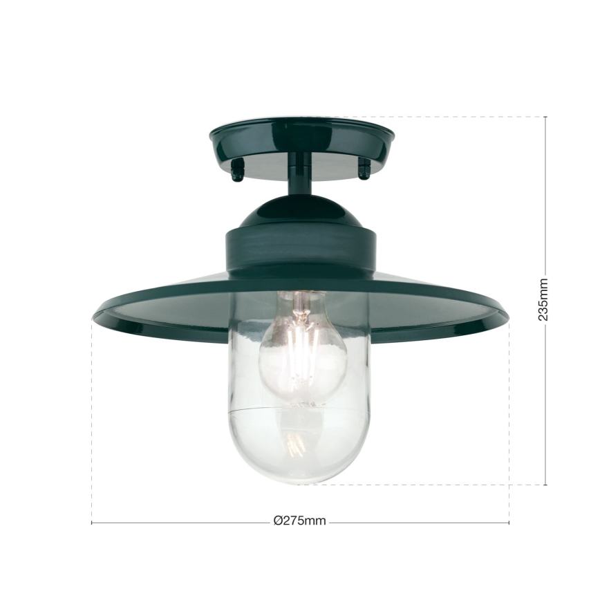 Lámpara de araña para exteriores EDWARD 1xE27/60W/230V IP44 verde