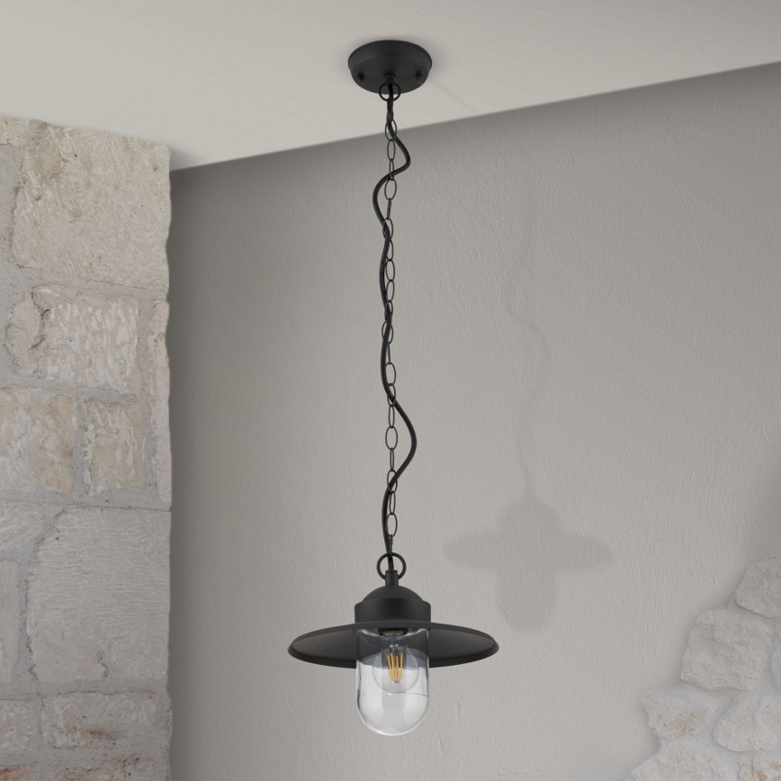 Lámpara colgante de exterior EDWARD 1xE27/60W/230V IP44 negro