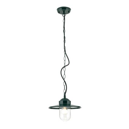 Lámpara colgante de exterior EDWARD 1xE27/60W/230V IP44 verde