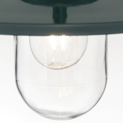 Lámpara colgante de exterior EDWARD 1xE27/60W/230V IP44 verde
