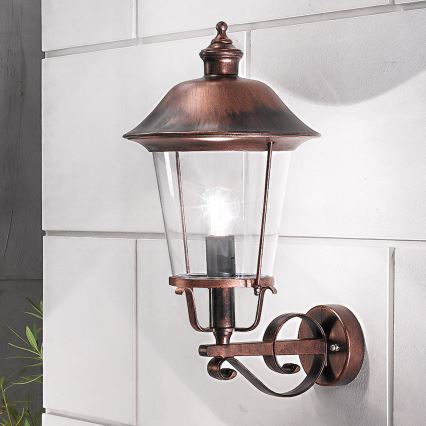 Aplique de exterior KENZO 1xE27/100W/230V IP44 bronce/pátina