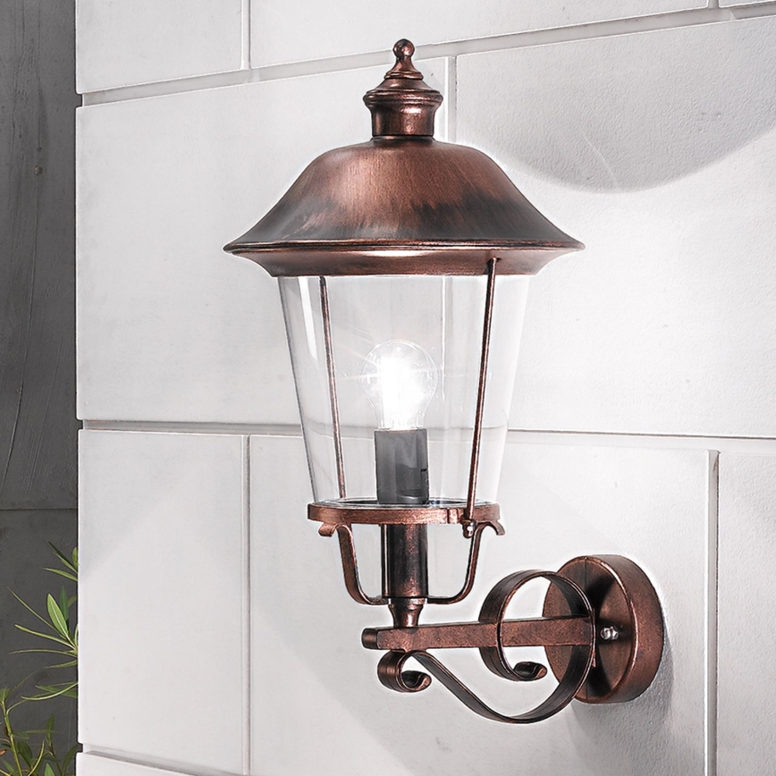 Aplique de exterior KENZO 1xE27/100W/230V IP44 bronce/pátina