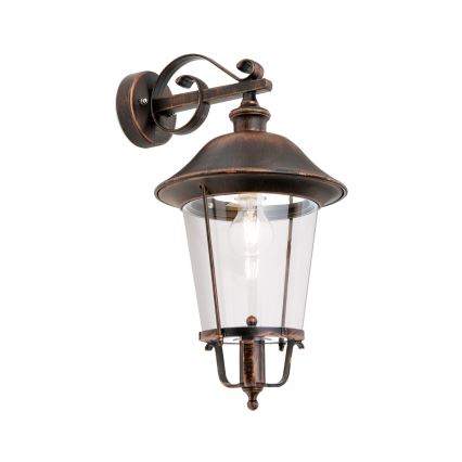 Aplique de exterior KENZO 1xE27/100W/230V IP44 bronce/pátina