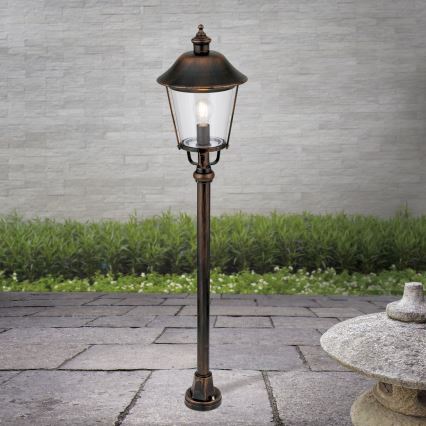 Lámpara de exterior KENZO 1xE27/100W/230V IP44 bronce/pátina