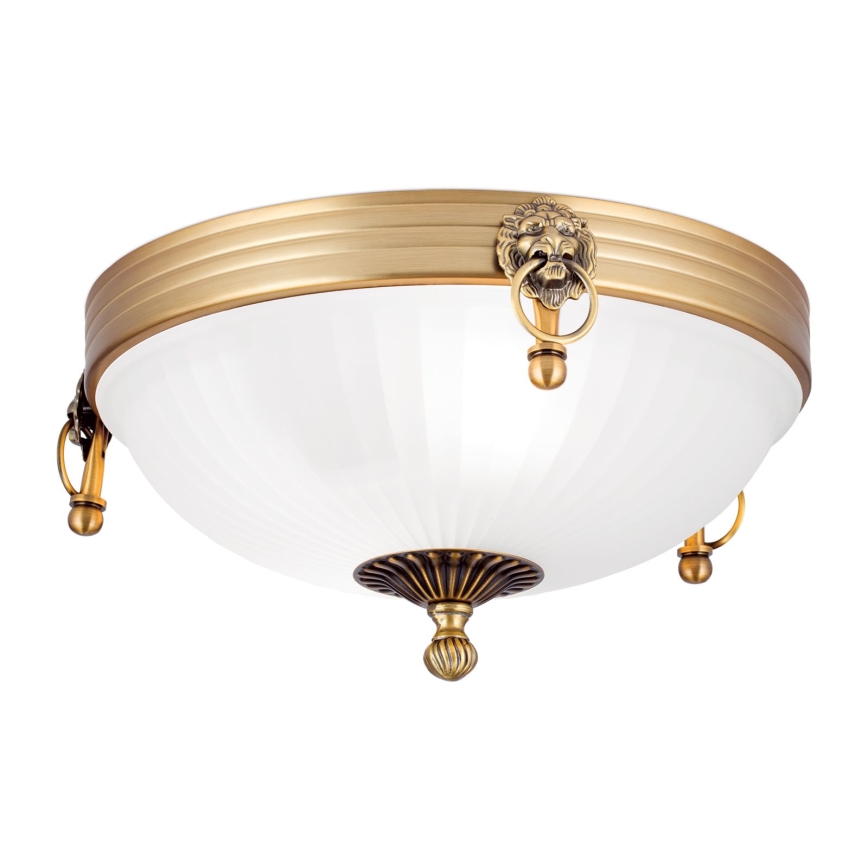 Plafón ROCCA 2xE27/60W/230V diá. 31 cm bronce/blanco