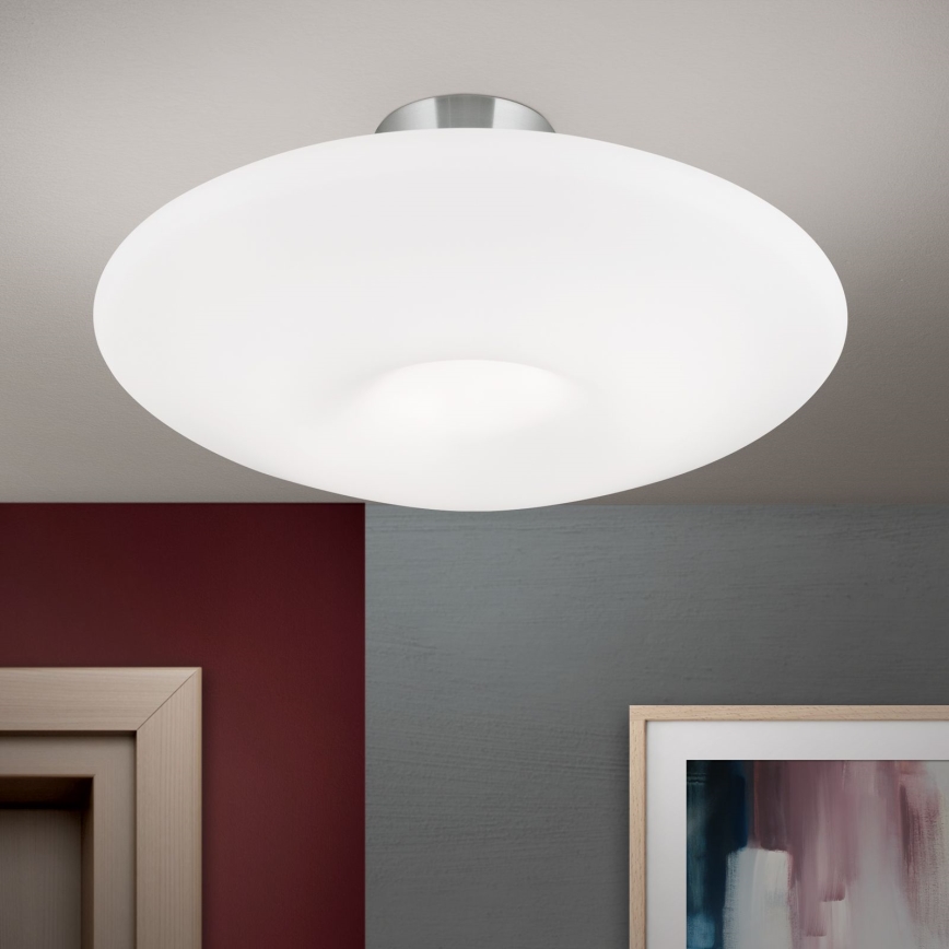 Plafón BLANC 2xE27/60W/230V diá. 49 cm cromo mate