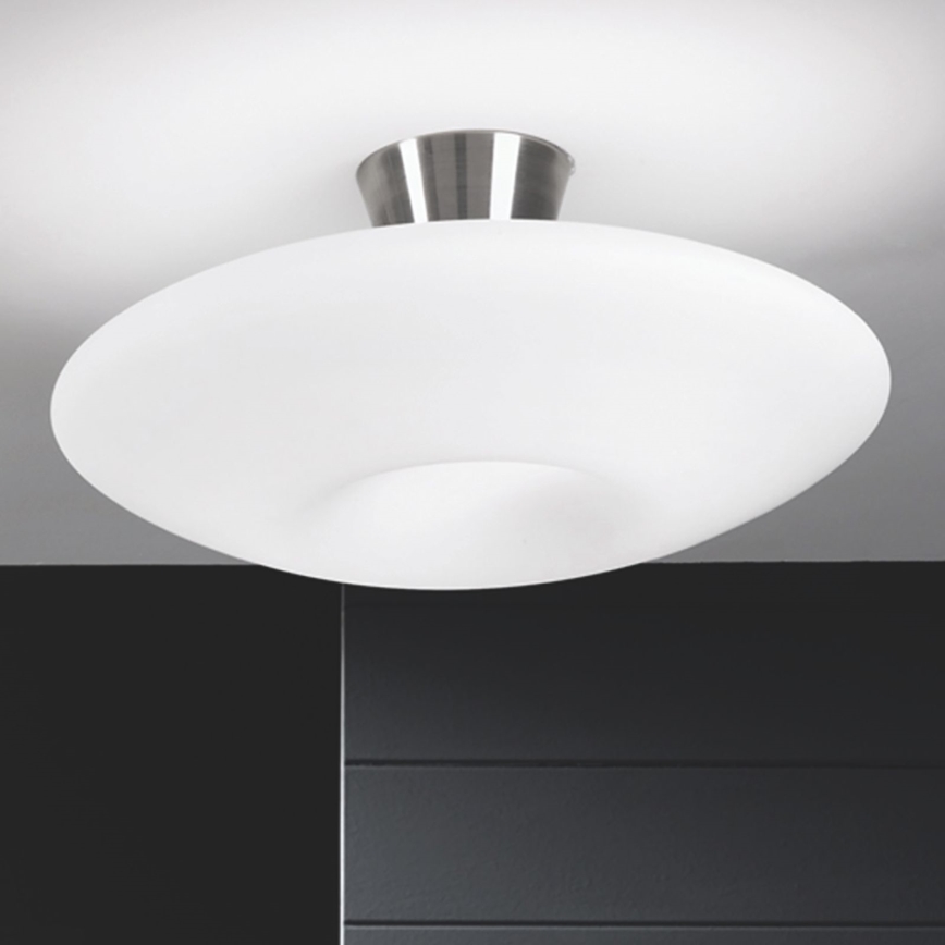 Plafón BLANC 2xE27/60W/230V diá. 49 cm cromo mate