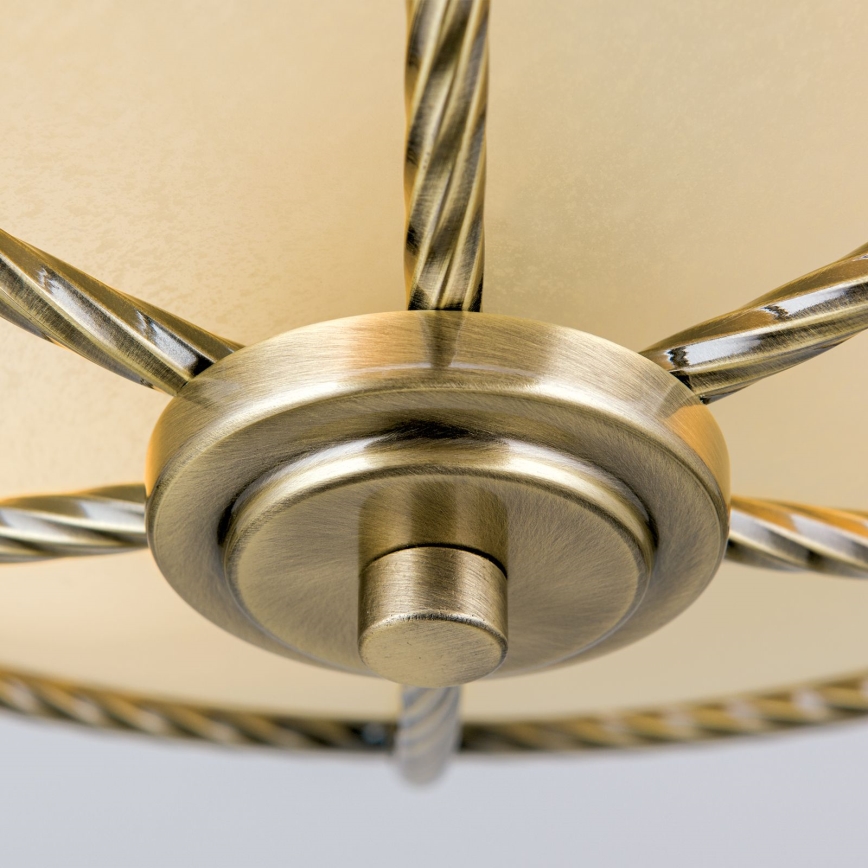 Lámpara colgante MAURO 3xE27/60W/230V diá. 42 cm bronce