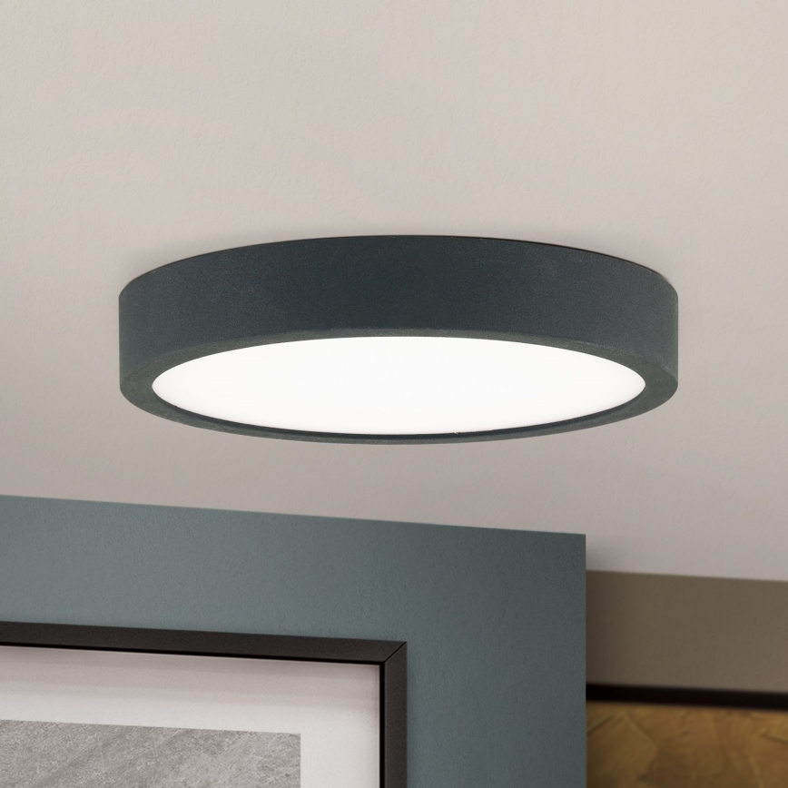 Plafón LED BULLY LED/12W/230V diá. 14 cm negro