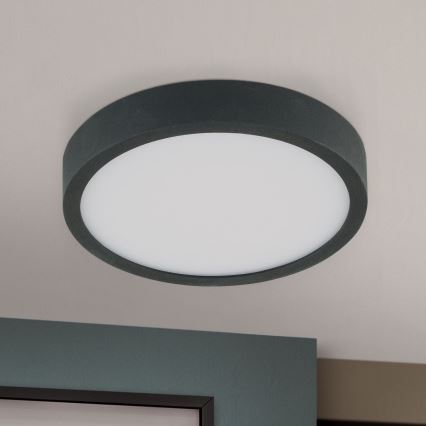 Plafón LED BULLY LED/12W/230V diá. 14 cm negro