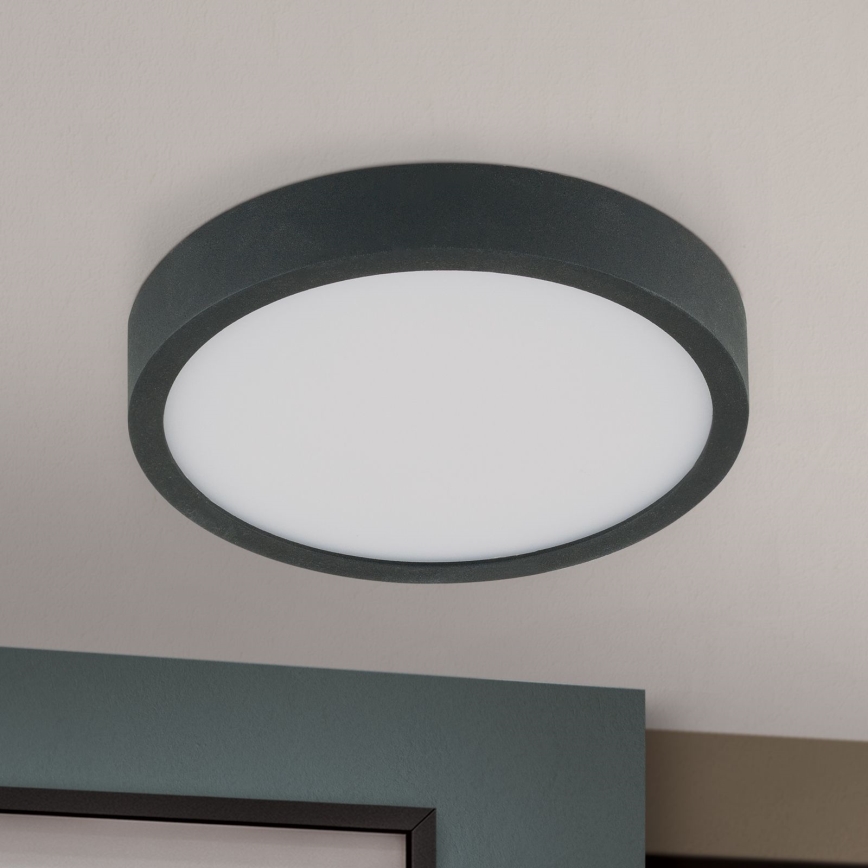 Plafón LED BULLY LED/12W/230V diá. 14 cm negro