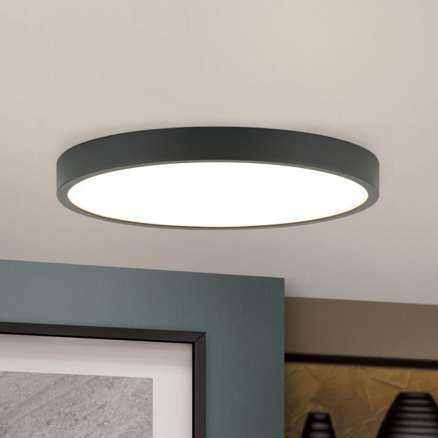 Plafón LED BULLY LED/24W/230V diá. 24 cm negro