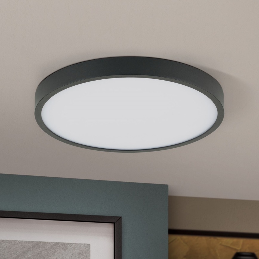 Plafón LED BULLY LED/24W/230V diá. 24 cm negro