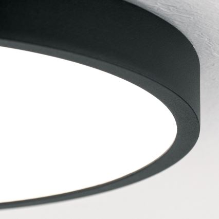 Plafón LED BULLY LED/24W/230V diá. 24 cm negro