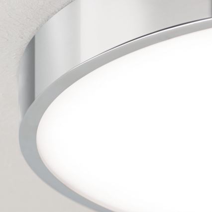 Plafón LED BULLY LED/28W/230V diá. 28 cm cromo brillante