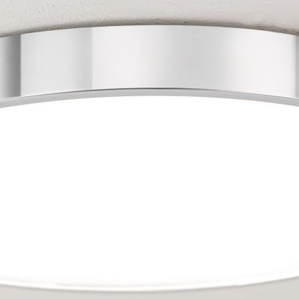 Plafón LED BULLY LED/28W/230V diá. 28 cm cromo brillante