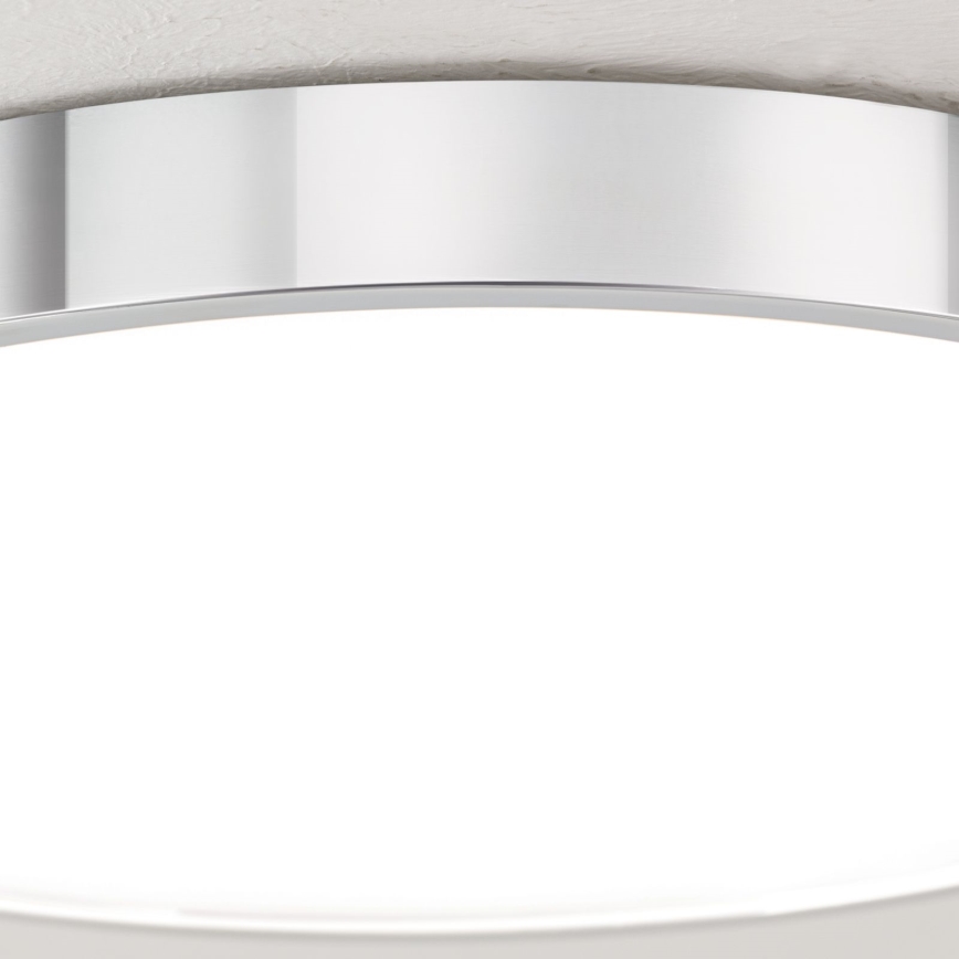 Plafón LED BULLY LED/28W/230V diá. 28 cm cromo brillante