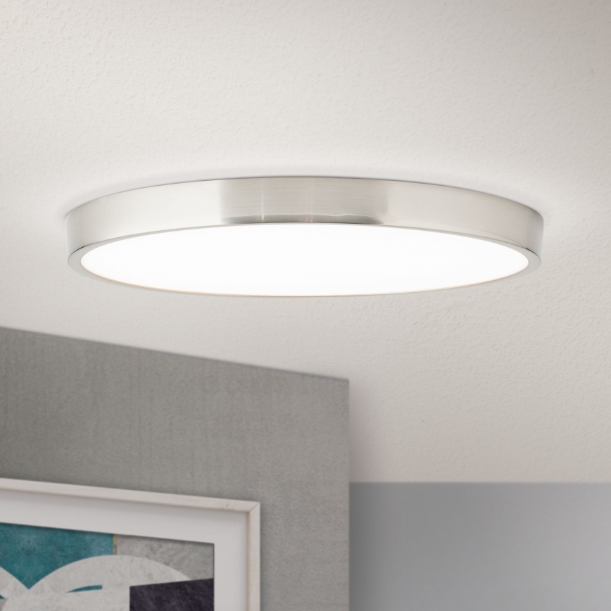Plafón LED BULLY LED/28W/230V diá. 28 cm cromo mate