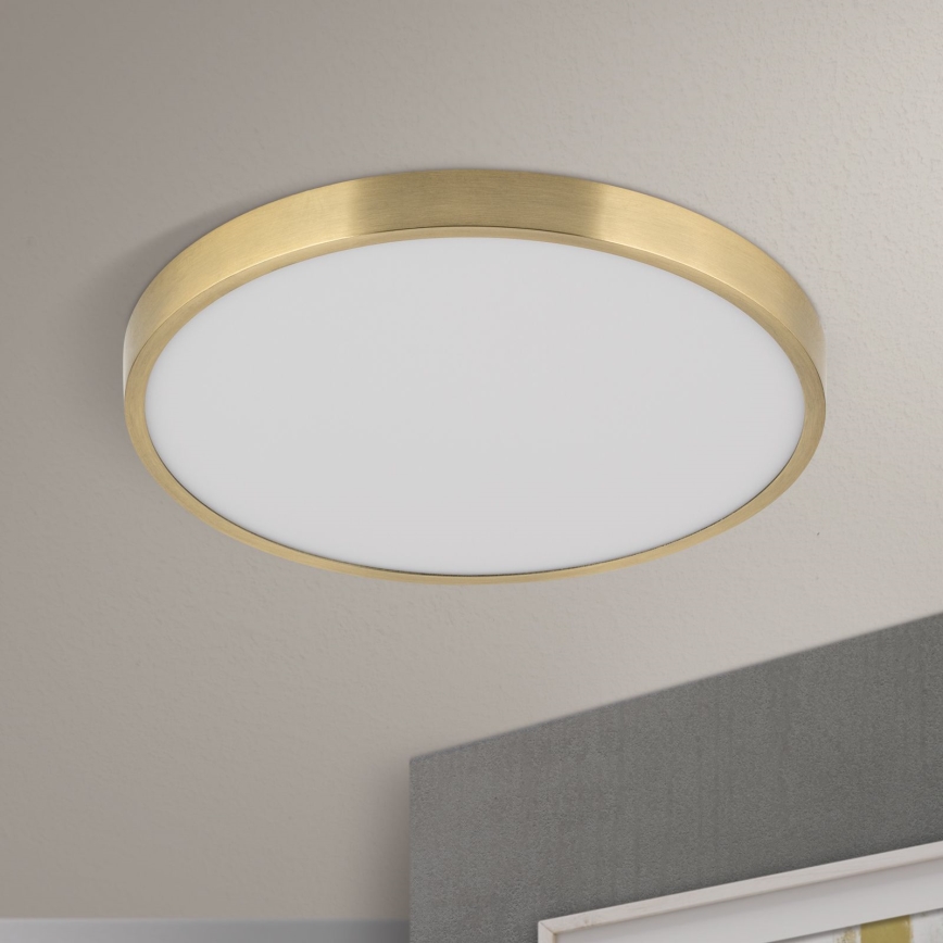 Plafón LED BULLY LED/28W/230V diá. 28 cm dorado